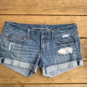 American Eagle Distressed Jean Shorts Size 6